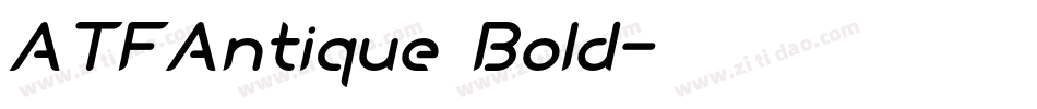 ATFAntique Bold字体转换